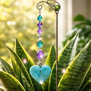 Colorful Beaded Heart Ornament
